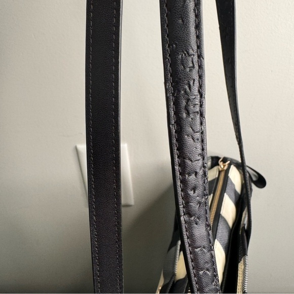 Kate Spade New York Chelsea Plaid Gingham Large Tote (Black White) - Picture 10 of 16